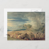 紅海の水を分けるモーセ ポストカード (正面/裏面)