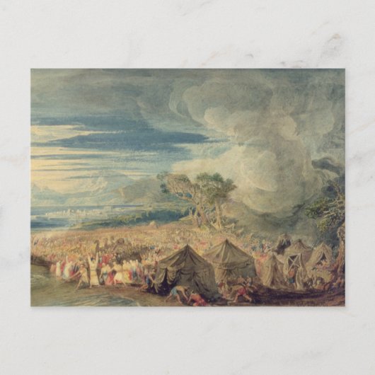 紅海の水を分けるモーセ ポストカード (正面)