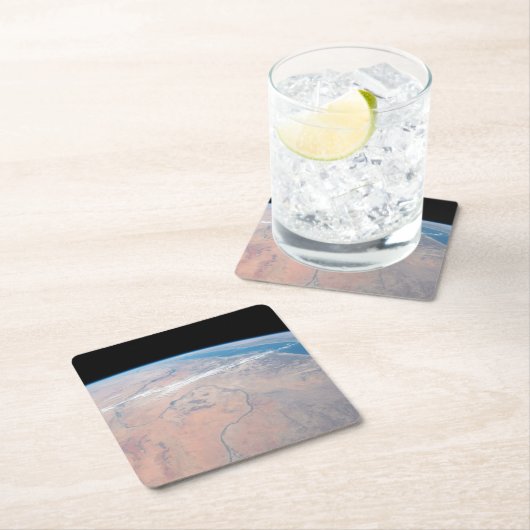 紅海の隣で北に曲がるナイル川 スクエアペーパーコースター (インサイチュ)