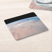 紅海の隣で北に曲がるナイル川 スクエアペーパーコースター (アングル)