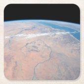 紅海の隣で北に曲がるナイル川 スクエアペーパーコースター (正面)