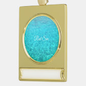 紅海の青いラグーン ゴールドプレートバナーオーナメント (左)