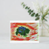 紅海はがき青い花 ポストカード (スタンド正面)