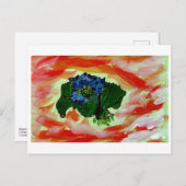 紅海はがき青い花 ポストカード (正面/裏面)