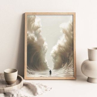 紅海を分けるモーセ、キリスト教絵画、イエス ポスター