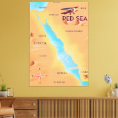 紅海旅行地図 キャンバスプリント (インサイチュ (リビング))