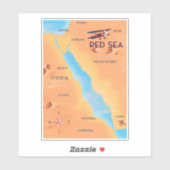 紅海旅行地図 シール (シート)