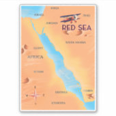 紅海旅行地図 シール (正面)