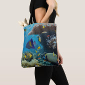 紅海、エジプトの珊瑚そして魚 トートバッグ (クローズアップ)