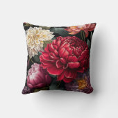 紅牡丹とゴージャスな花の装飾用クッション クッション (裏面)