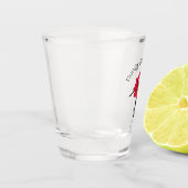 紅牡丹の花 ショットグラス (左)