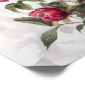 紅牡丹フラワーアートプリントポスター ポスター (角)