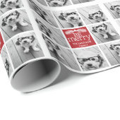 紅白とクリスマスのコラージュ写真を楽しむ ラッピングペーパー (ロールコーナー)