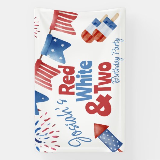 紅白と二つの誕生日パーティー 横断幕 (縦)