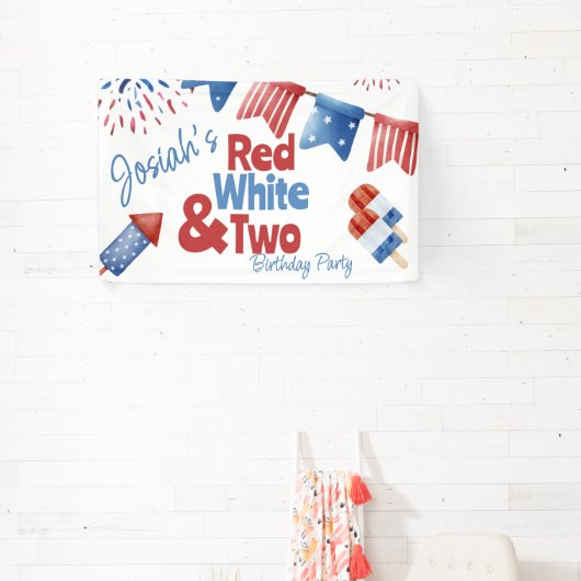 紅白と二つの誕生日パーティー 横断幕 (インサイチュ)