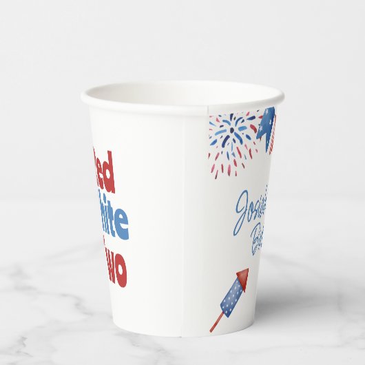 紅白と二つの誕生日パーティー 紙コップ (右)