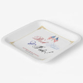 紅白と私は7月4日に愛国心を結婚果たす ペーパープレート (傾斜あり)