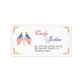 紅白と私は7月4日に愛国心を結婚果たす ラベル (正面)