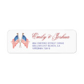 紅白と私は7月4日に愛国心を結婚果たす ラベル (正面)