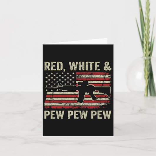 紅白と紫斑 – Patriotic Pro Gun Ar15 Usa 4th カード (正面)