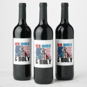 紅白と聖法王レオ14世7月4日 ワインラベル (ボトル)