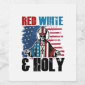 紅白と聖法王レオ14世7月4日 ワインラベル (シングルラベル)