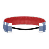 紅白と青のギンガムプレイド アスレチックヘッドバンド (裏面)