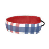 紅白と青のギンガムプレイド アスレチックヘッドバンド (右)