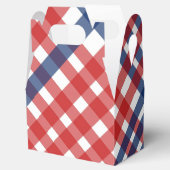紅白と青のギンガムプレイド フェイバーボックス (オープン)
