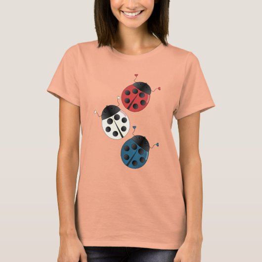 紅白と青のラディバグ Tシャツ (正面)