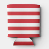 紅白と青の愛国心のストライプモノグラム 缶クーラー (裏面)