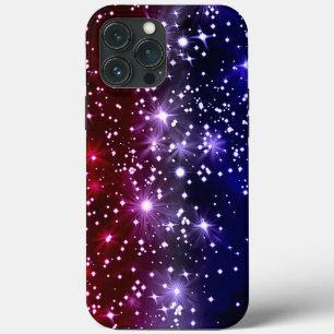 紅白と青の愛国的な輝き iPhone 13 PRO MAXケース