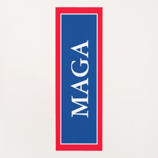 紅白と青の愛国的なMAGAヨガマット ヨガマット (正面)