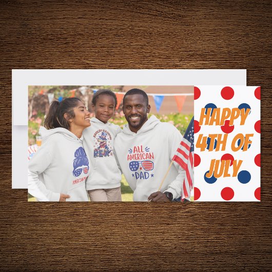 紅白と青の愛国的水玉模様