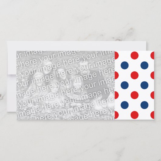 紅白と青の愛国的水玉模様 (正面)