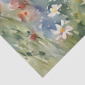 紅白と青の水色のワイルドフラワー 薄葉紙 (詳細)