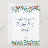 紅白と青の花7月4日愛国心 シーズンカード (正面)