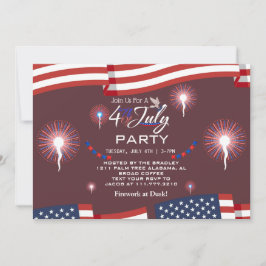 紅白と青愛国花火 招待状