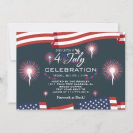 紅白と青愛国花火 招待状