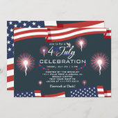 紅白と青愛国花火 招待状 (正面/裏面)