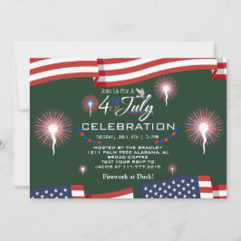 紅白と青愛国花火 招待状