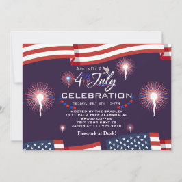 紅白と青愛国花火 招待状