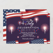 紅白と青愛国花火 招待状 (正面/裏面)