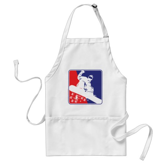 紅白と青雪のボア スタンダードエプロン (正面)