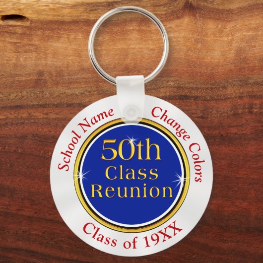 紅白と青50年クラス懇親会お土産 キーホルダー (正面)
