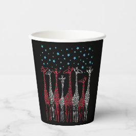 紅白と青7月4日 紙コップ