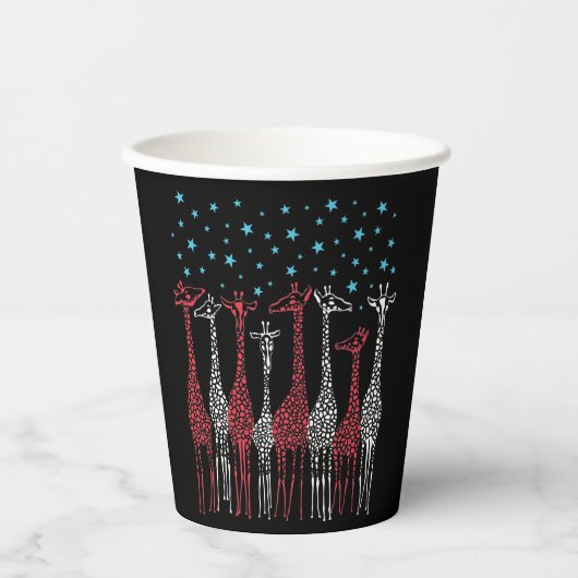 紅白と青7月4日 紙コップ (正面)