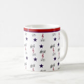 紅白と音楽のマグ コーヒーマグカップ (正面右)