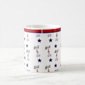 紅白と音楽のマグ コーヒーマグカップ (中央)