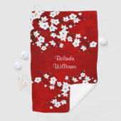 紅白のさくらんぼ ゴルフタオル (インサイチュ)